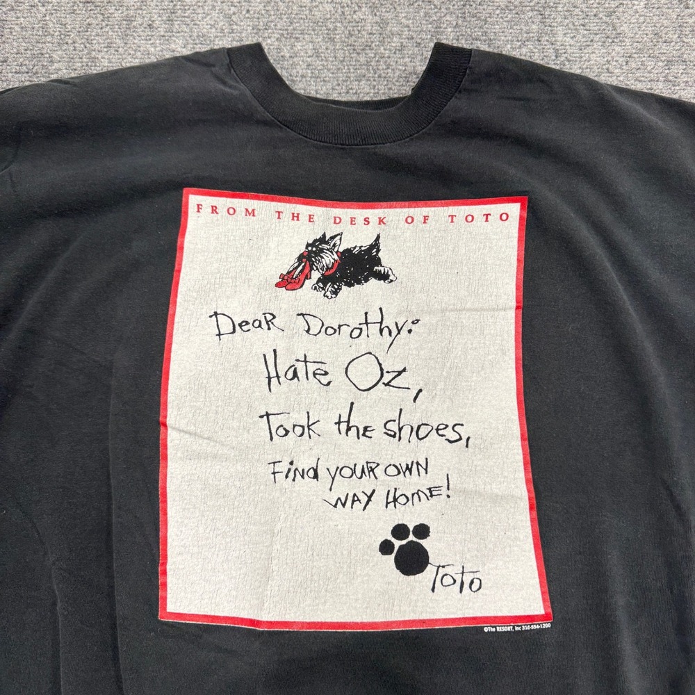 VTG Wizard Of Oz T-Shirt Men's XL Fruit Of The Loom 100% Cotton Single Stitch - Picture 7 of 12